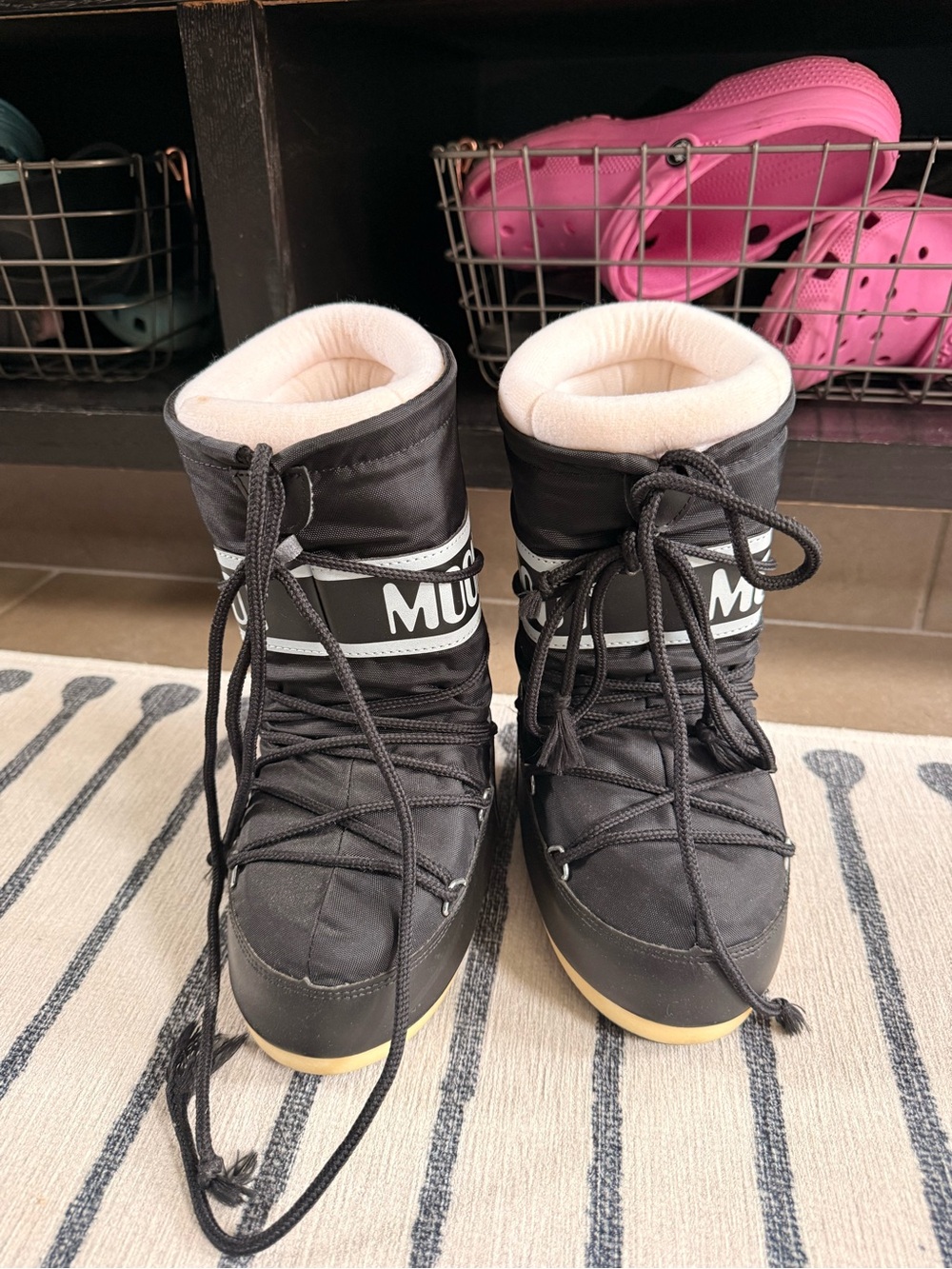 Kids Black Winter Boots with Soft Lining - Brand
